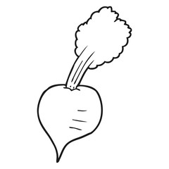 black and white cartoon beetroot