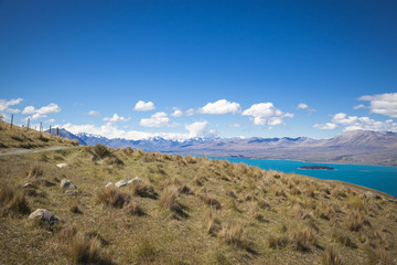 Blick vom Mount St. John auf den Lake Tekapo