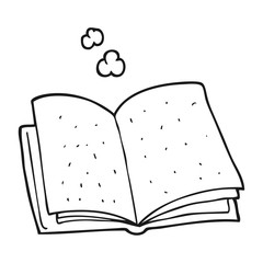 black and white cartoon book