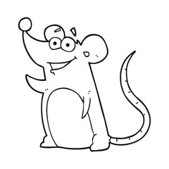 Obraz premium black and white cartoon mouse