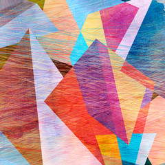Fototapeta premium abstract watercolor geometric background