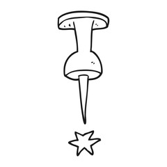 black and white cartoon office tack