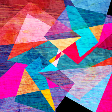 abstract watercolor geometric background