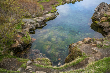 Iceland beautiful geyser and nature