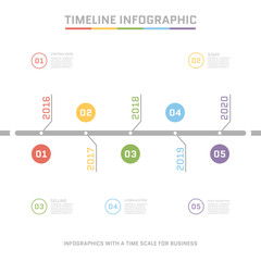 Timeline Infographic design templates . With paper tags. Idea to display information, ranking and statistics with orginal and modern style.