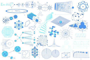 Science elements, symbols and schemes