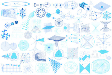 Science elements, symbols and schemes