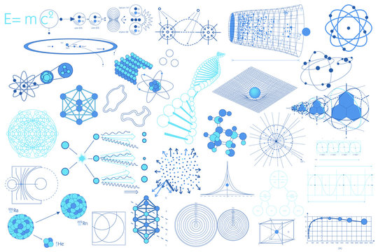 Science elements, symbols and schemes