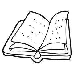 black and white cartoon book