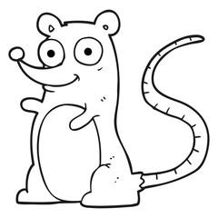 black and white cartoon mouse