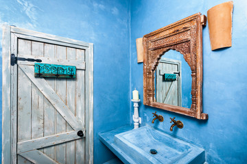 luxury bathroom with traditional decoration