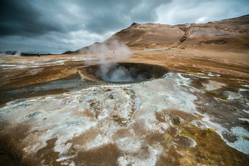 Iceland nature geyser 
