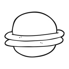 black and white cartoon alien planet