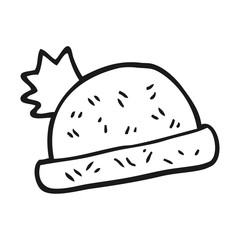 black and white cartoon hat