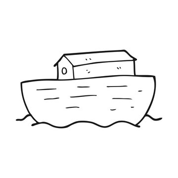 recommend clip art: black and white cartoon noah's ark
