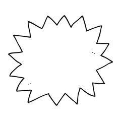 black and white cartoon explosion
