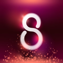 8 March, International Women's Day, vector.