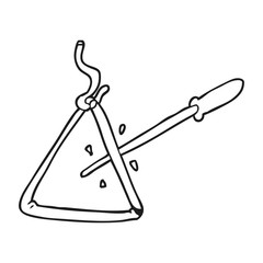 black and white cartoon triangle