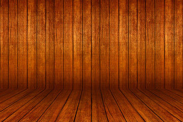 Wooden style floor stage and wall for display of product 