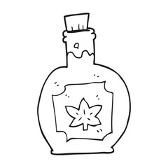 black and white cartoon maple syrup