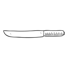 black and white cartoon butter knife