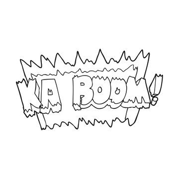 recommend clip art: black and white cartoon comic book explosion