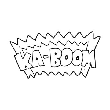recommend clip art: black and white cartoon comic book explosion