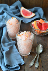 Grapefruit Granita, Frozen Dessert