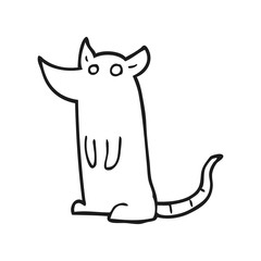 black and white cartoon mouse