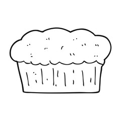 black and white cartoon loaf of bread