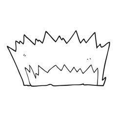 black and white cartoon explosion