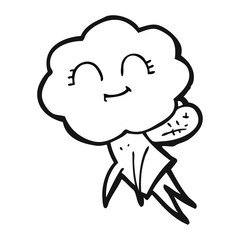 black and white cartoon magical creature