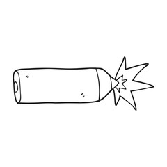 black and white cartoon pencil