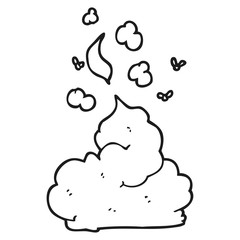 black and white cartoon gross poop