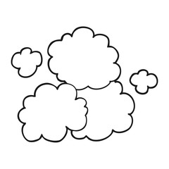 black and white cartoon smoke cloud