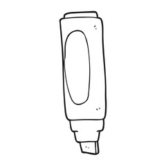black and white cartoon marker pen