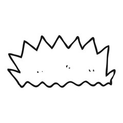 black and white cartoon explosion