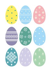 colorful background with Easter eggs