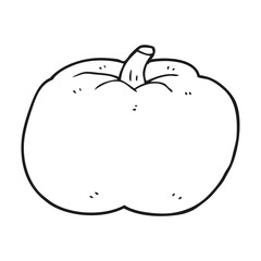 black and white cartoon tomato