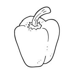black and white cartoon pepper