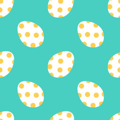 Cute colorful easter eggs seamless pattern background.
