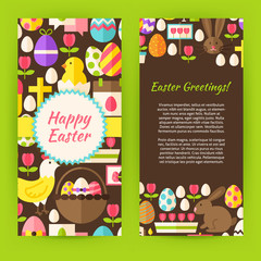 Vertical Flyer Template Flat Happy Easter