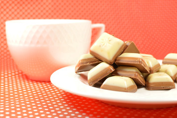 White and milk chocolate sweets