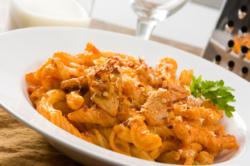 Spicy Red Pepper Chicken Torchietti