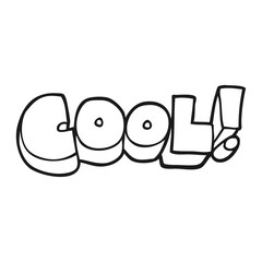 cool black and white cartoon symbol