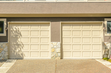 Garage door in Vancouver, Canada.