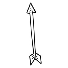 black and white cartoon arrow