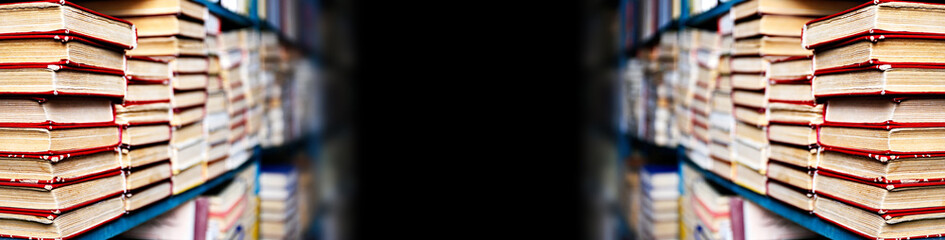 Library bookshelves background