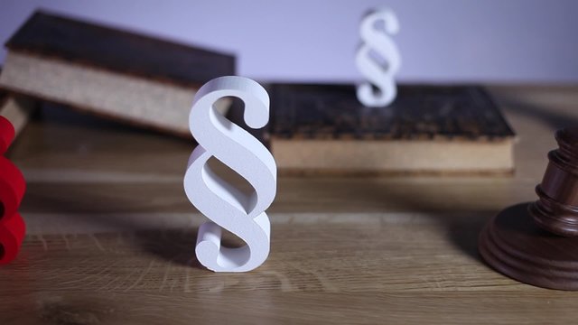 paragraphs and books, law theme, dolly shot