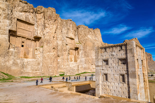 Ancient tombs of Achaemenid kings at Naqsh-e Rustam in Iran